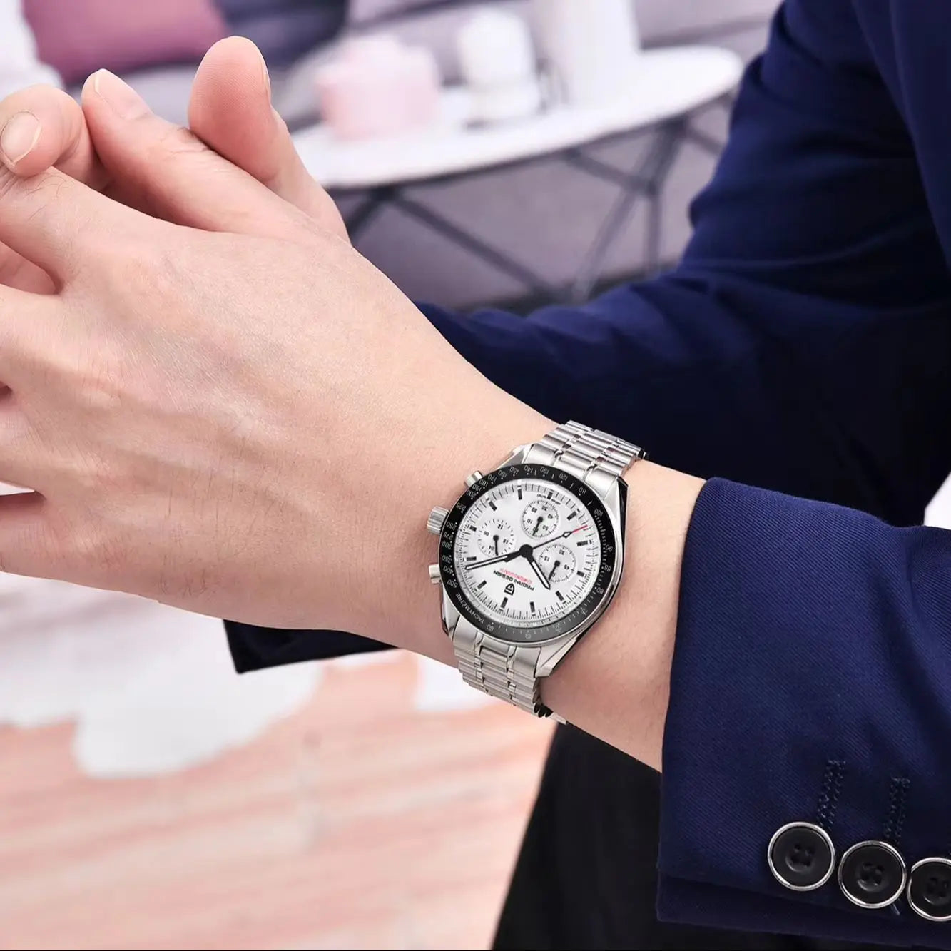 PAGANI DESIGN Orologio da Uomo al Quarzo Cronografo Modello PD-1701 Vetro Zaffiro Impermeabile 100M