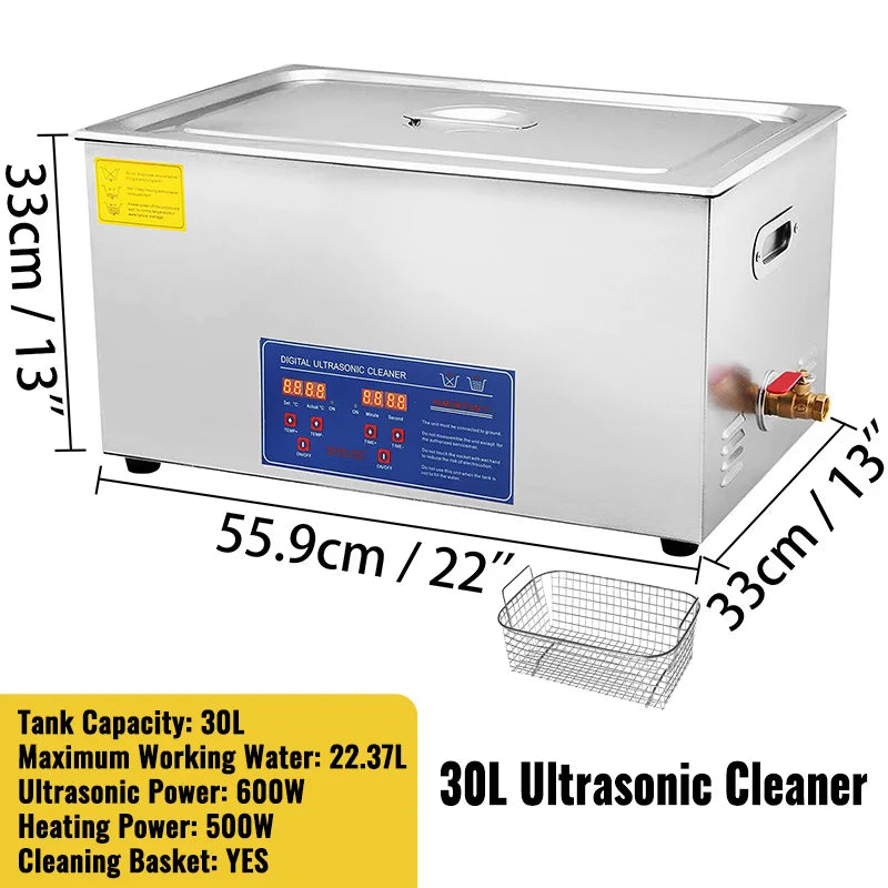 SucceBuy 1.3L 2L 3L 6L 10L 15L 22L 30L Ultraschallreiniger Tragbare Spülmaschine Waschmaschine Ultraschallreinigungsgeräte für den Haushalt