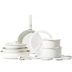 DONNOR Set di pentole e padelle da 17 pezzi Set di pentole antiaderenti con manico staccabile Set di pentole da cucina a induzione Pentole per camper sane
