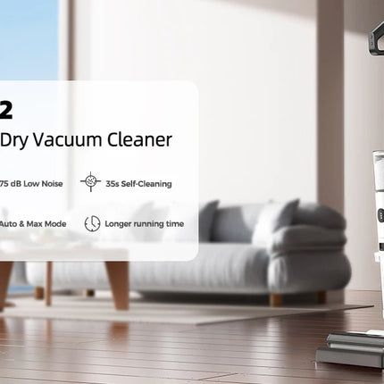 Jonr ED12 Cordless Vacuum Cleaner 9000Pa Professional Self-Cleaning Mop Cordless Vacuum Cleaner for Smart Home Appliances