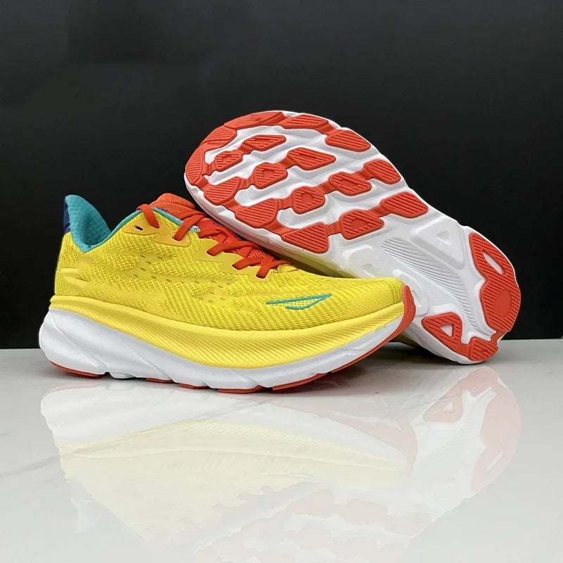 Hoka Clifton 9 Laufschuhe für Herren und Damen, leicht, gedämpft, atmungsaktiv, für Marathon und Straßentraining.