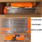 1 pz 2-in-1 pulitore per finestre a molti piani riutilizzabile tergipavimento e asta estensibile per lavaggio del vetro bordo in acciaio inossidabile