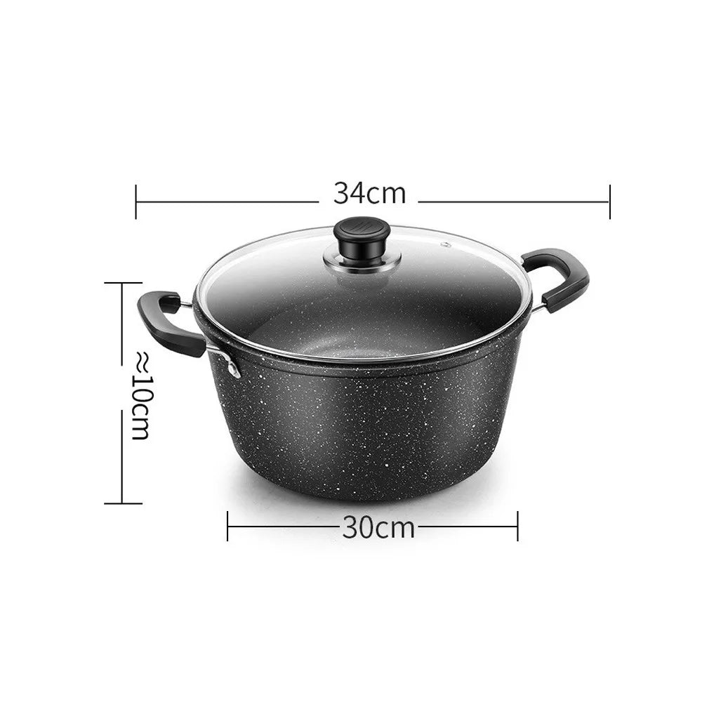 Maifan Stone Soup Pot universal mit Deckel zwei Ohren Antihaft-Kochtopf für den Hausgebrauch Gas-Induktionsherd
