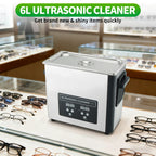 6/10/15/30L Macchina economica per la pulizia ad ultrasuoni macchina per la pulizia ad ultrasuoni in acciaio inossidabile con riscaldamento digitale 40KHZ