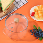Glas-Kochtopf Transparenter Kochtopf mit Deckel 1,6L Hitzebeständiger Glas-Suppentopf Glas-Topf mit Doppelgriff Kochgeschirr für die Küche