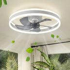 Ventilatore da Soffitto LED Nordico da 50CM con Luce, Apparecchio di Illuminazione in Acrilico, Ventilatore Elettrico Silenzioso e Rinfrescante con Timer per Uso Domestico