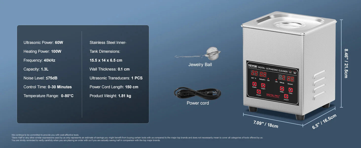 SucceBuy 2L 3L 6L 10L 22L 30L Ultraschallreiniger Edelstahl Tragbarer Reiniger Waschmaschine Ultraschall-Haushaltsgerät