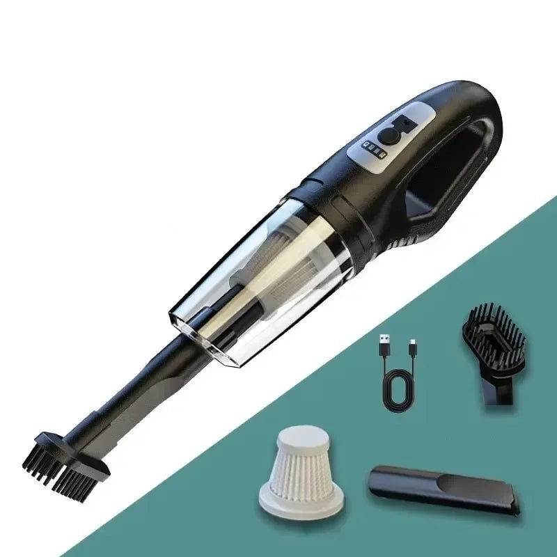 120W Auto-Handstaubsauger USB wiederaufladbarer kabelloser tragbarer Staubsauger Starke Saugkraft für Auto/Zuhause/Büro/Tierhaare