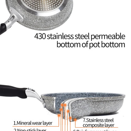 Frying 28/26/24/20cm Wok non-stick cauldron induction cooker cookware Pancake egg Gas cooker home