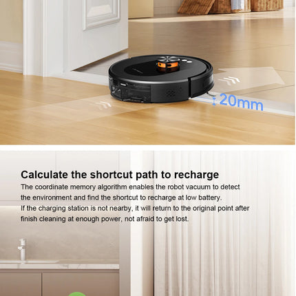 Liectroux T9 Robot Vacuum and Mop with LDS Navigation, 6500Pa Powerful Suction, Auto-Empty Station, Multi-Floor Mapping, Carpet Boost, Tangle-Free Brushes, 2.4/5GHz WiFi