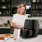 Friggitrice ad Aria 3.5L 1500W con 6 Funzioni di Cottura - Cestello Antiaderente Lavabile in Lavastoviglie