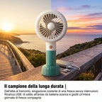 Retro Mini-Handventilator, wiederaufladbar über USB, 3 Windgeschwindigkeiten, batteriebetrieben, Tischventilator, geeignet für Zuhause, Büro, Schlafzimmer, Reisen und Outdoor.