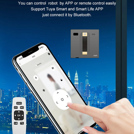 ABIR WD8 Window Cleaning Robot, Dual Water Spray, Smart AI Cleaning, Upgraded Laser, Glass Wall Washer for Smart Home