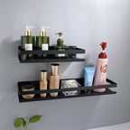 Portaspezie in Acciaio Inox Senza Foratura, Organizzatore da Parete per Cucina e Bagno, Organizzatore per Stoccaggio Domestico