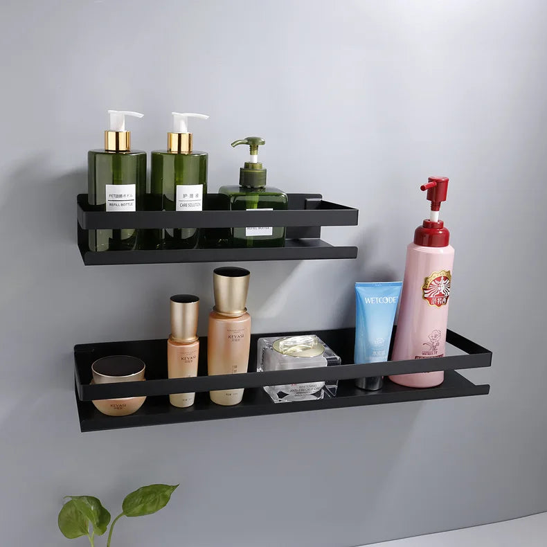 Portaspezie in Acciaio Inox Senza Foratura, Organizzatore da Parete per Cucina e Bagno, Organizzatore per Stoccaggio Domestico