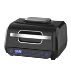 Friggitrice ad aria calda 8 in 1, 6 litri, 1700 W, nera, acciaio inossidabile