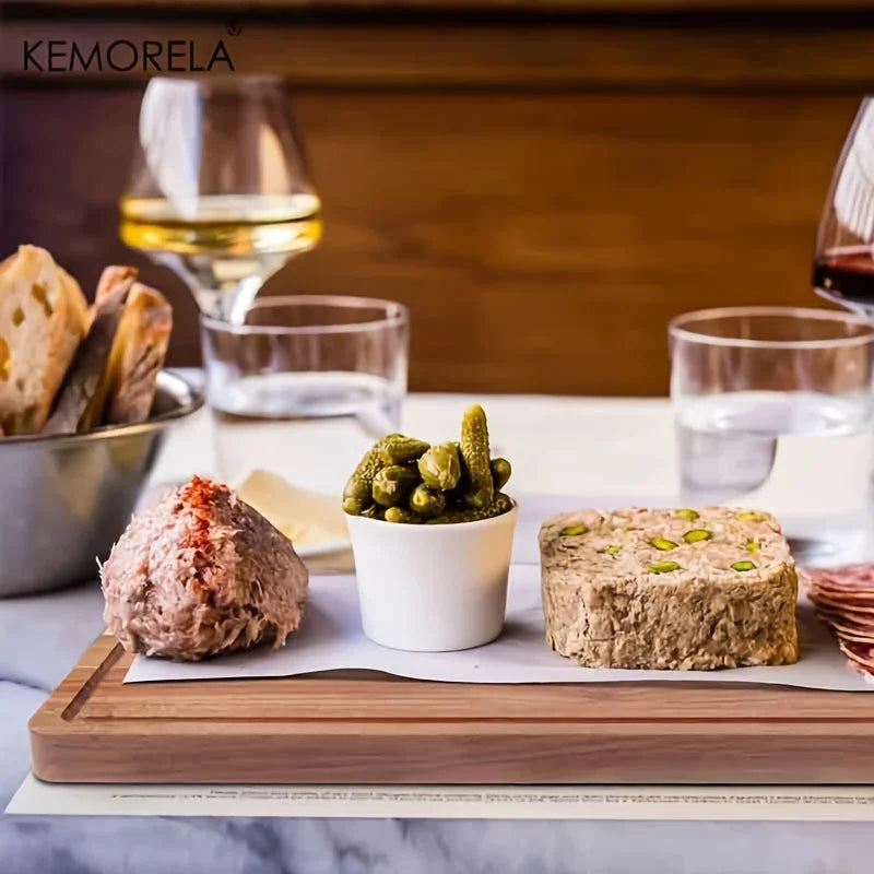 Akazien-Schneidebrett XXL Extra großes Küchenbrett zur Essenszubereitung Käseplatte Gemüse und Obst für Feiertage und jeden Tag