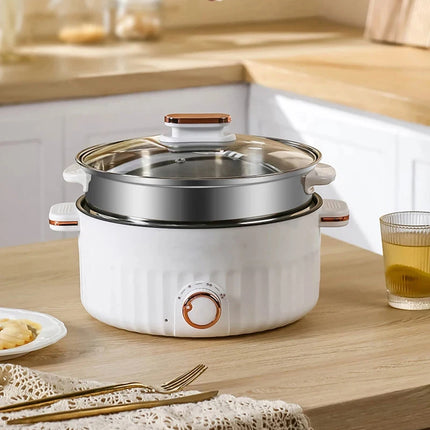 Portable Multifunction Electric Cooker Hot Pot Double Layer Household Mini Non-Stick Pots for Kitchen and Home Appliances