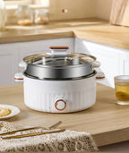 Tragbarer Multifunktions-Elektroherd Zweischichtiger Hot Pot für den Haushalt Antihaftbeschichteter Mini-Kochtopf für Küche und Haushaltsgeräte