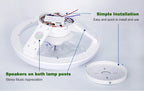 MARPOU Ventilatore da soffitto Luci 90W Ventilatore oscillante a 7 pale Ventilatore da soffitto moderno con luce a LED Lampada da ventilatore a LED per ristorante con telecomando