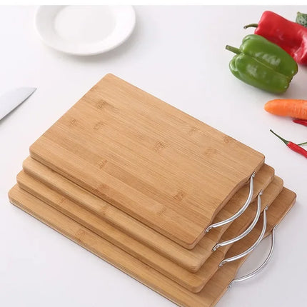 Natural bamboo kitchen cutting board large rectangular thickened solid wood cutting board available on both sides