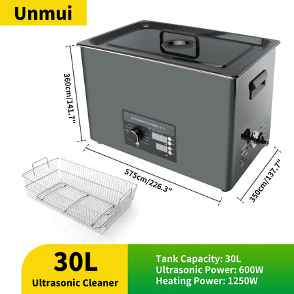 Pulitore ad Ultrasuoni da 3L 6L 10L 30L, Lavatrice ad Ultrasuoni con Manopola, Bagno di Lavaggio ad Ultrasuoni Riscaldato per Uso Domestico e Commerciale