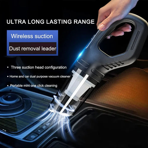 120W Auto-Handstaubsauger USB wiederaufladbarer kabelloser tragbarer Staubsauger Starke Saugkraft für Auto/Zuhause/Büro/Tierhaare