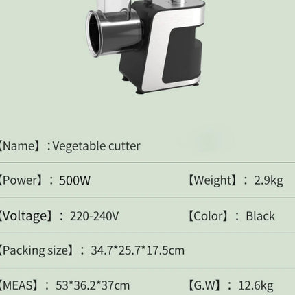 Tritatutto Elettrico Multifunzione per Verdure e Frutta, Affettatrice Elettrica per Patate e Carote, Utensile da Cucina