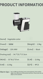 Elektrischer Multifunktions-Gemüse- und Obstschneider, elektrische Kartoffel- und Karottenschneidemaschine, Küchengerät