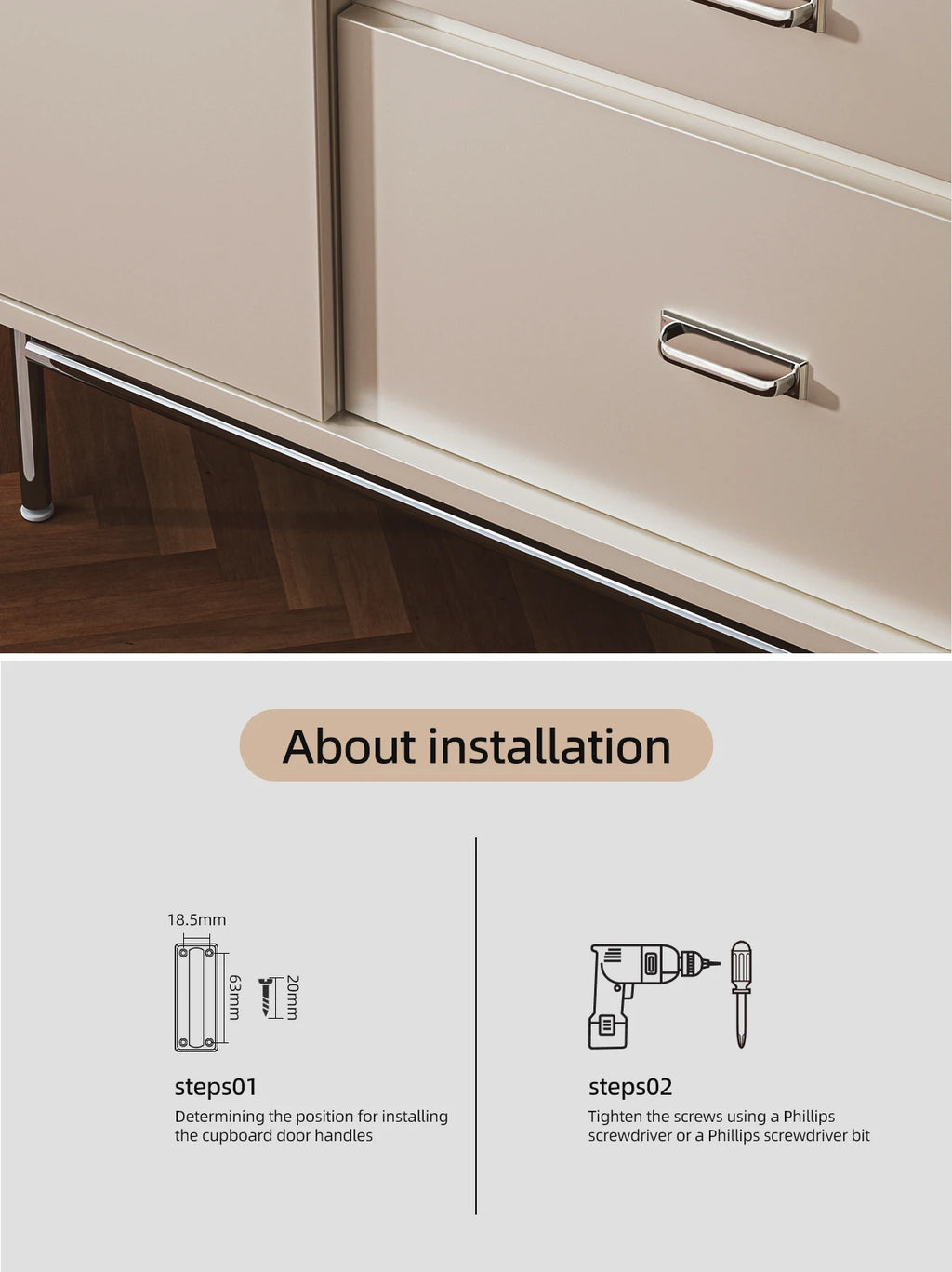 Maniglia per Armadio in Ottone Massiccio Dooroom, Design Stile Bauhaus, Maniglie per Mobili, Maniglia per Cassetti e Scarpiera da Cucina