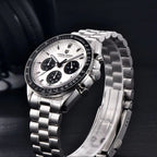 PAGANI DESIGN Herren-Armbanduhr mit Meteoritenzifferblatt, luxuriöse Quarzuhr, Sport-Chronograph, wasserdicht, mit AR-Saphirglas.