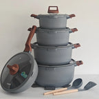 Set di Pentole per Latte in Lega di Alluminio con Rivestimento Ceramico, Set di Pentole Antiaderenti in Granito per Uso Domestico