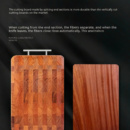 Solid Rosewood Cutting Board, Double-Sided, with Mortise and Tenon Joint, Thick, Anti-Mold, for Kitchen