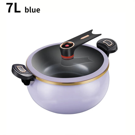 1 Fat Daddy Micro pentola a pressione, 7 litri di grande capacità, 26 cm, adatta per uso domestico, pentola antiaderente multifunzionale per stufare e cucinare zuppe, compatibile con piani cottura a induzione e fornelli a gas