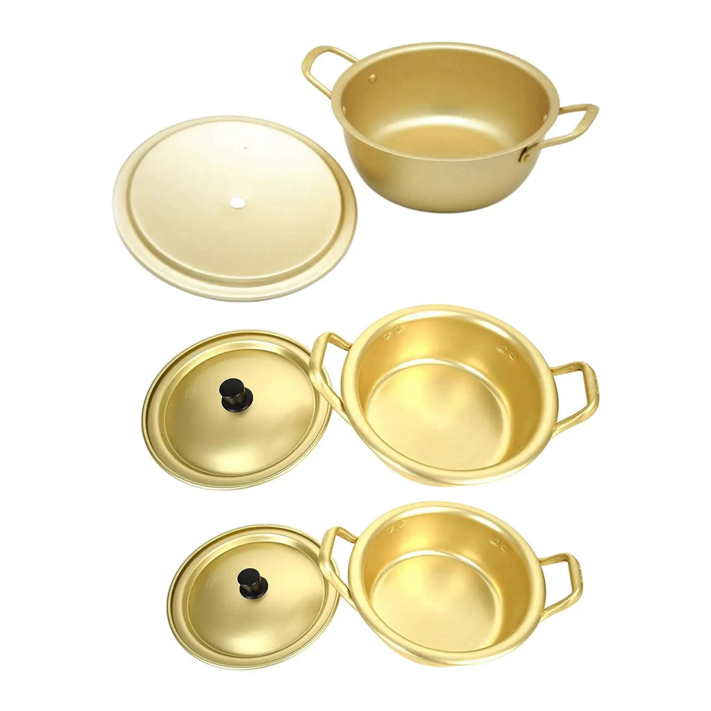 Koreanischer Ramen-Topf Nudeln Paomian Verdickter gelber Aluminiumtopf Suppentopf Hot Pot Goldene Küche Kochgeschirr Wok