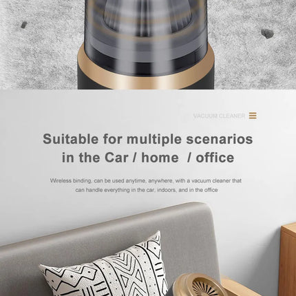 High Power Car Vacuum Cleaner, Strong Suction and Blower 2-in-1, Portable for Auto/Home Cleaning, Dust Removal from Seat/Mat/Trunk