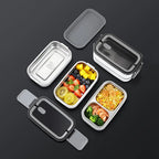 Lunchbox Thermobehälter 2-Schicht-Mahlzeit-Lunchbox mit Griff Auslaufsichere Salatschüssel für Schulreisen, Arbeit im Freien, Camping