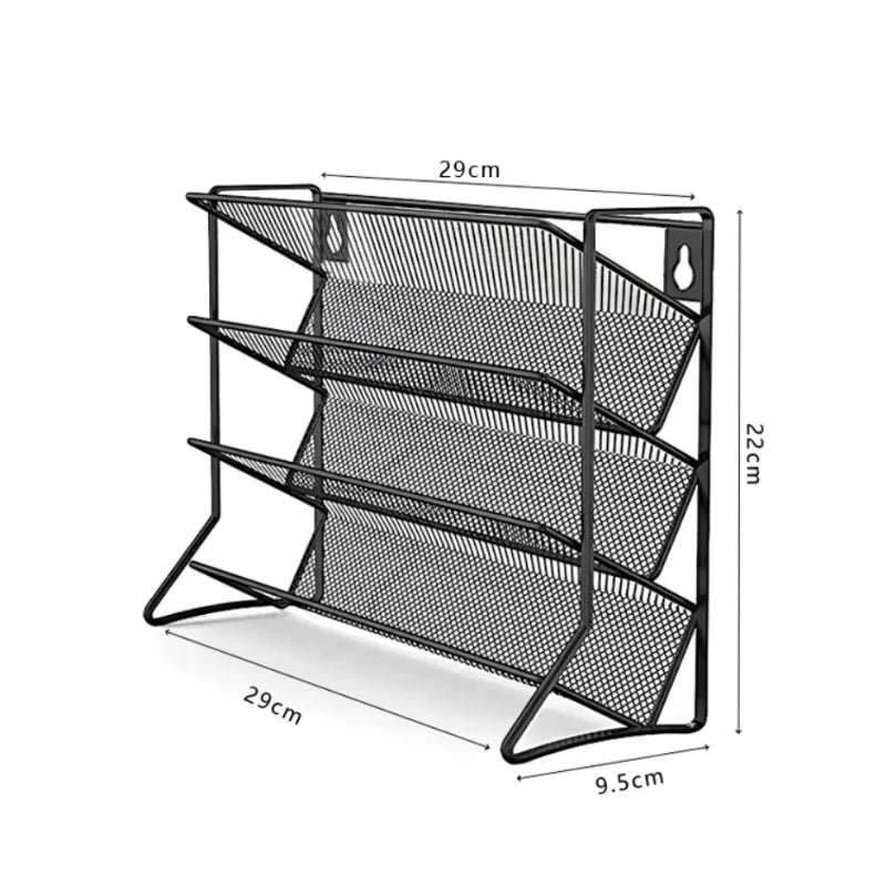 Organizzatore a 4 Ripiani per Spezie e Condimenti in Acciaio al Carbonio, Mensola da Parete Antiscivolo per Cucina e Dispensa