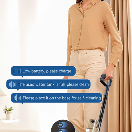 JONR ED12 Pro Aspirapolvere senza fili, verticale, per bagnato e asciutto, con autopulizia ad aria calda e asciugatura, per elettrodomestici intelligenti
