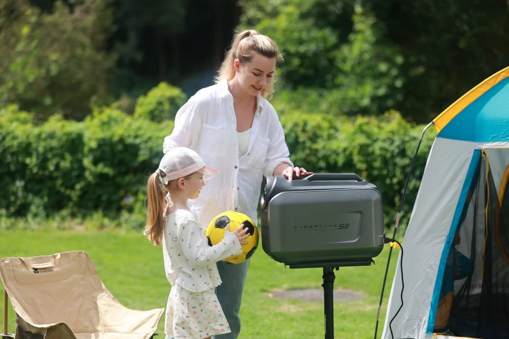 Cybertake S2 Pro Portable Klimaanlage, 5100 BTU Kühlen und 6100 BTU Heizen, Energieklasse A 2.9 EER, leises AC-Gerät mit 4 Modi, wasserdicht IPX4 für Camping, Wohnmobile, Zelte