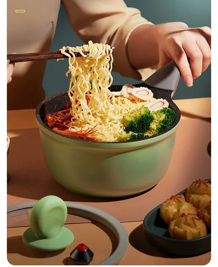 COOKER KING Pentola per il latte Padella antiaderente Micro pressione Rivestimento in pietra medica Pentola per alimenti per bambini Latte caldo Tagliatelle istantanee Pan Mini Pentola