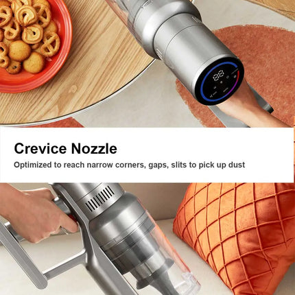 Liectroux i10 Cordless Handheld Vacuum Cleaner, Smart Dust Detection, 250W BLDC, 27Kpa Suction, Color Touch Screen, Detachable Battery, 45 Minutes Runtime, Lightweight Stick Vacuum for Carpet