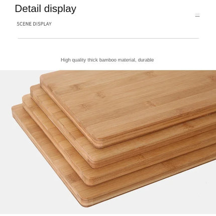 Natural bamboo kitchen cutting board large rectangular thickened solid wood cutting board available on both sides