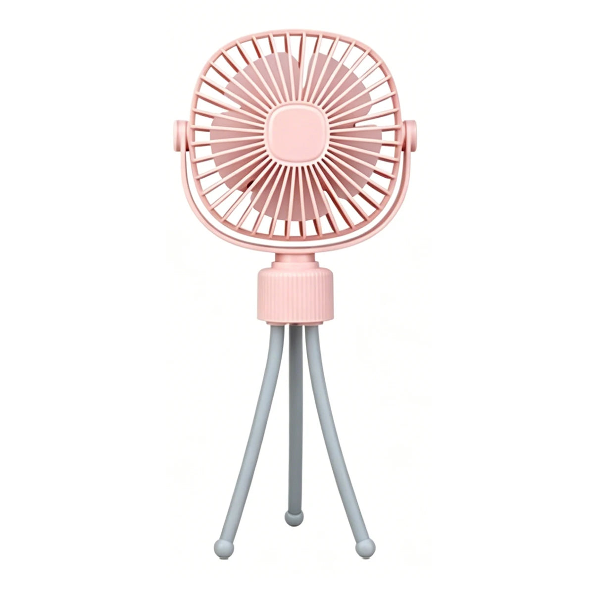 Ventilatore ricaricabile USB con treppiede flessibile, silenzioso e ad alta potenza, portatile per scrivania, passeggini e campeggio