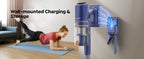Laresar V11 650W 75000PA Ultra-robuster Akku-Staubsauger, 90 Minuten Laufzeit, herausnehmbarer Akku und intelligentes Display