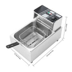 Friggitrice Elettrica Commerciale 6L 2500W 220V Euro Plug