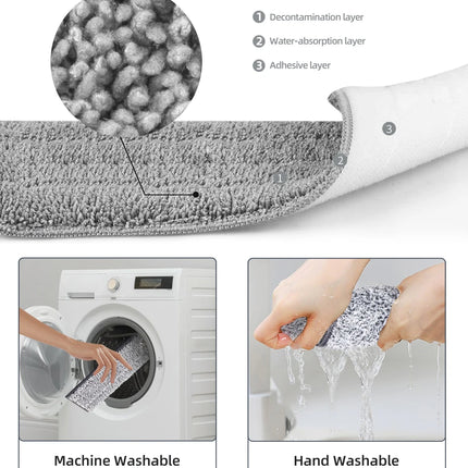 Mocio e secchio piatti a mani libere per la pulizia professionale dei pavimenti di casa con panni lavabili in microfibra per legno duro