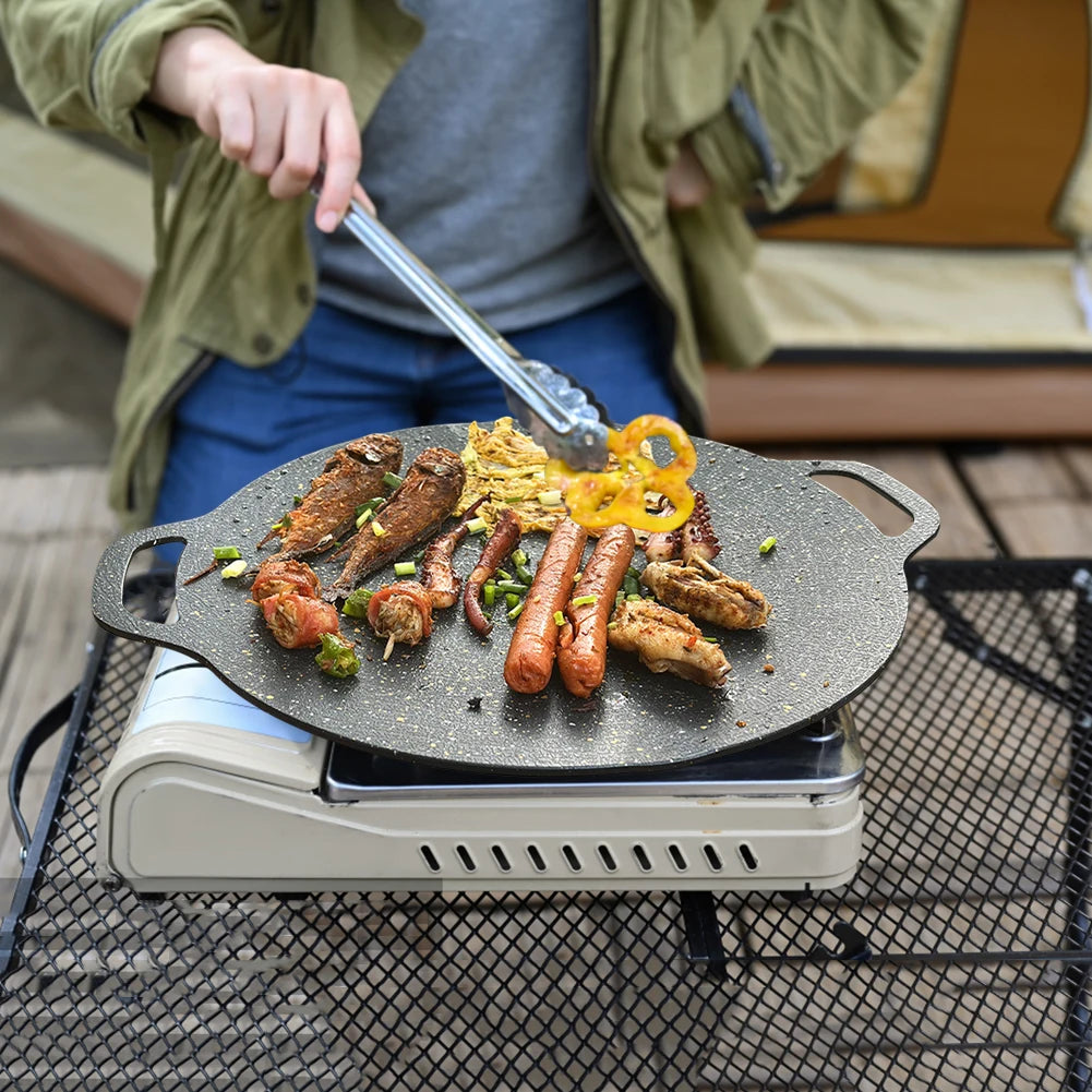 Backformen antihaftbeschichtete Pfannen zum Braten Pfanne runder Induktionsherd für Outdoor-Camping Küche Backutensilien Haushaltswerkzeuge