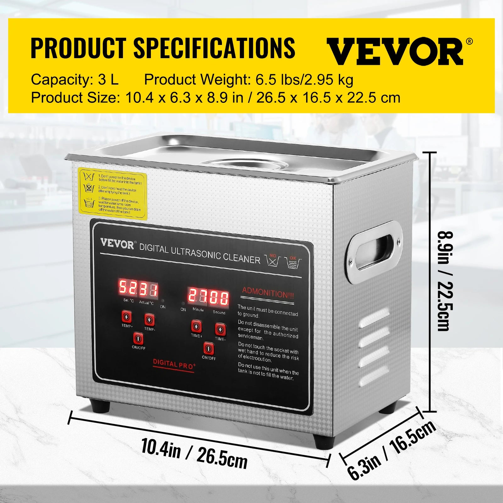 SucceBuy 2L 3L 6L 10L 22L 30L Ultraschallreiniger Edelstahl Tragbarer Reiniger Waschmaschine Ultraschall-Haushaltsgerät