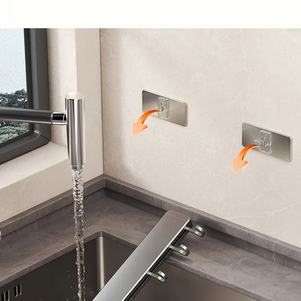 Scaffale da cucina senza foratura Mensole a parete Accessori da cucina con organizer porta cucchiaio e gancio mobile